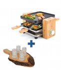 Raclette-Set *Holz* inkl. Schnapstablett *halb so wild*